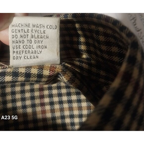 Viyella Mens Long Sleeve Checkered Shirt L Wool Blend Cozy Artsy Outdoor Cottage - Picture 6 of 7